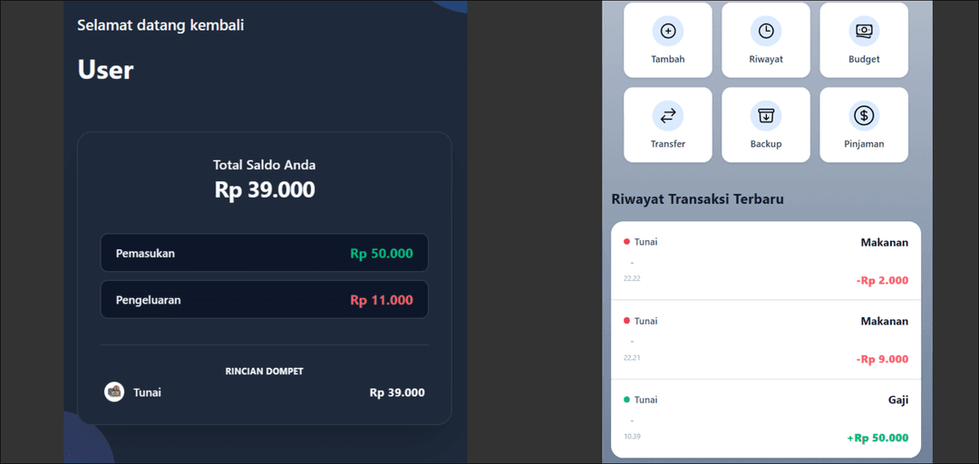 Keuangan PWA (KAS)