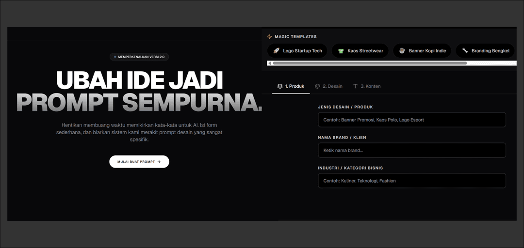 Prompt Builder Desain