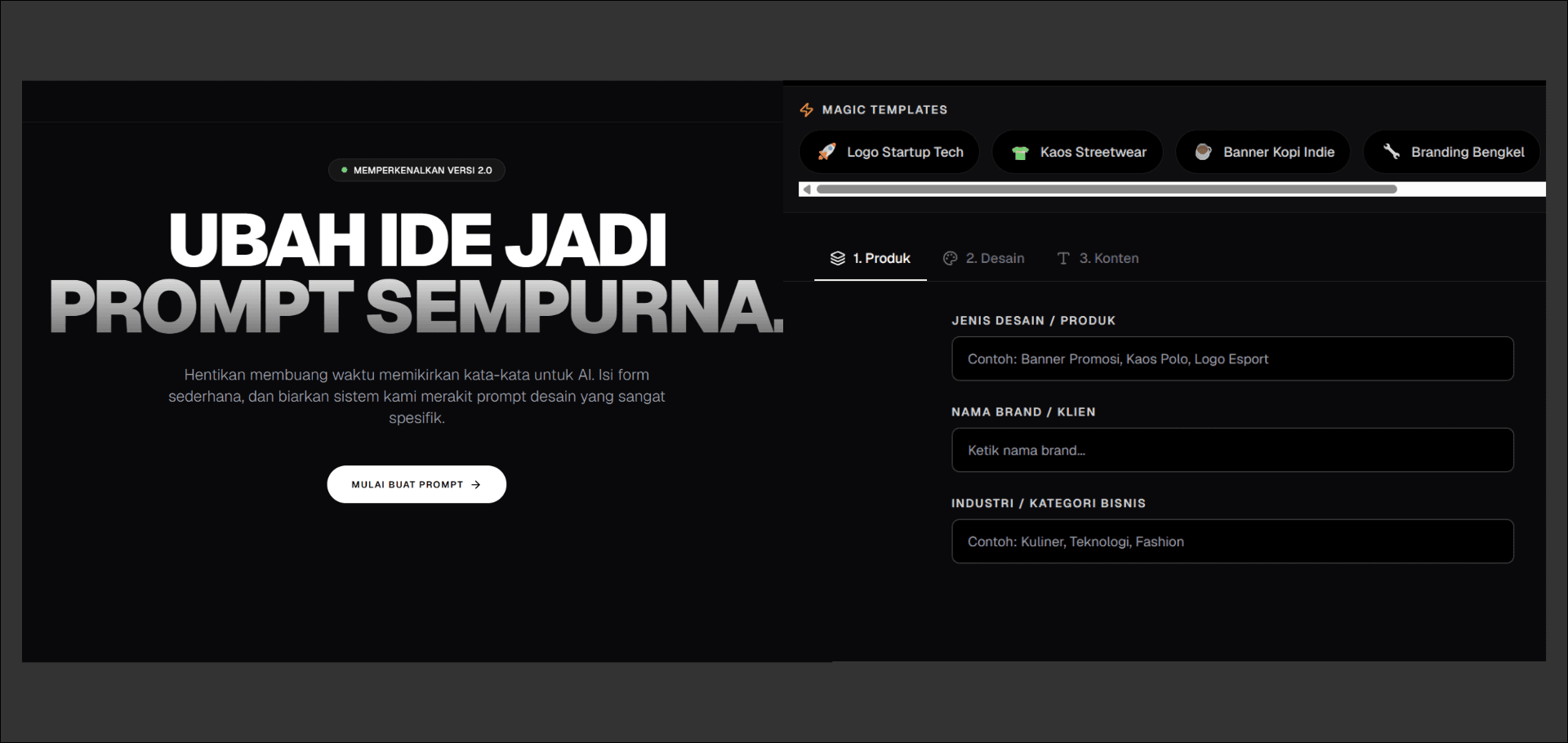 Prompt Builder Desain